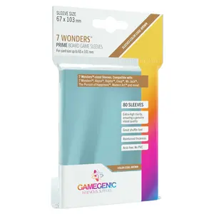 7 Wonders Prime Game Card Sleeves 67x103mm (80) GameGenic GG1044 Code Brown