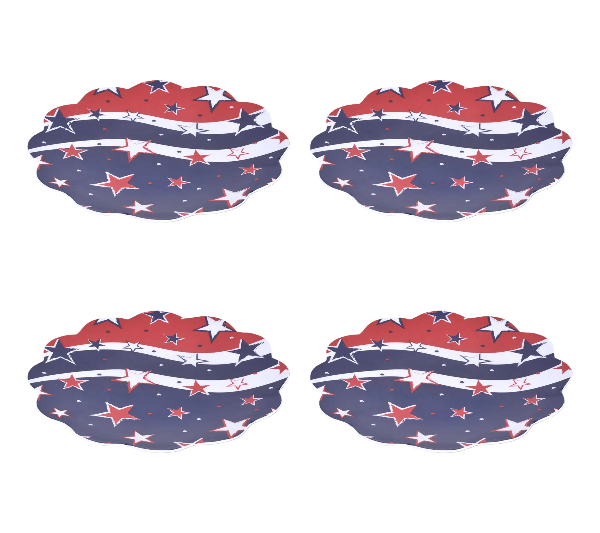 Temp-tations Set of 4 Melamine Fluted Plates Temp-tations Set of 4 Melamine Fluted Plates