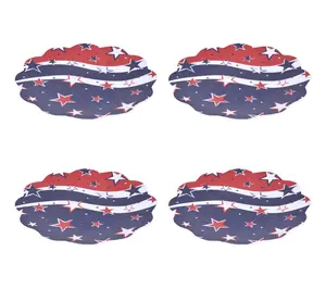 Temp-tations Set of 4 Melamine Fluted Plates