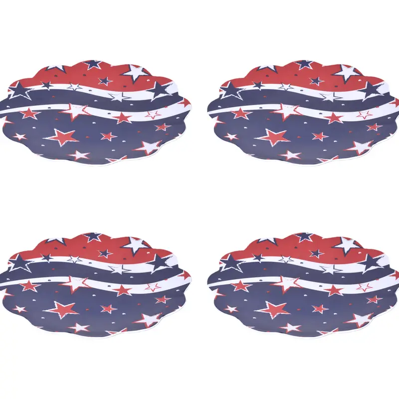 Temp-tations Set of 4 Melamine Fluted Plates