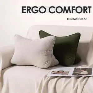 1pc Sofa Pillow Back Support Cushion, Soft Comfortable Fabric for Living Room, Bedroom, Office, Hotel, Car Decoration