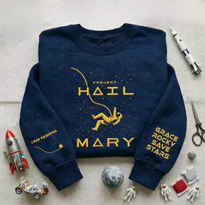 Embroidered Project Hal Mary Sweatshirt, Sci Fi Embroidered Sweatshirt, Bookish Lovers Gift, Astronaut Shirt