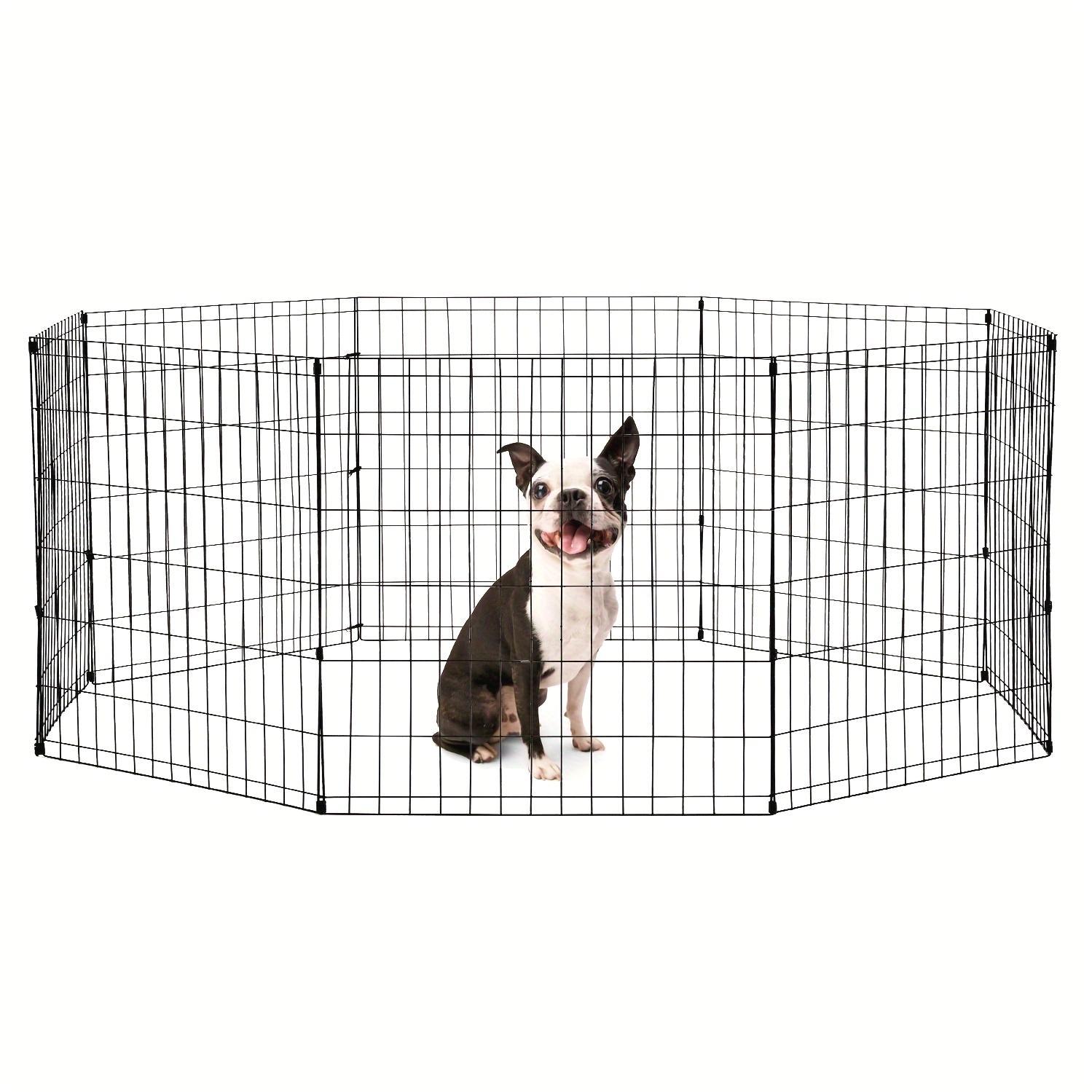 24/30/36/42/48 (H) Inches Pet Playpens for Dogs, Foldable Metal Wire Pet Fence Barrier, Indoor Outdoor Dog Gate for Large, Medium And Small Pets