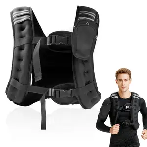 Weighted Vest for Women and Men, 12lb Weight Vest with Reflective Stripes and Phone Pocket Running Vest for Workout, Strength Training, and Walking