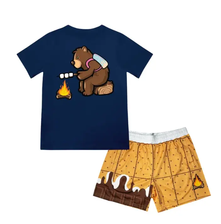 Baseball Lifestyle 101 Campfire Tee & Shorts for Youth & Adults | Summer Back to School Baseball Outfit