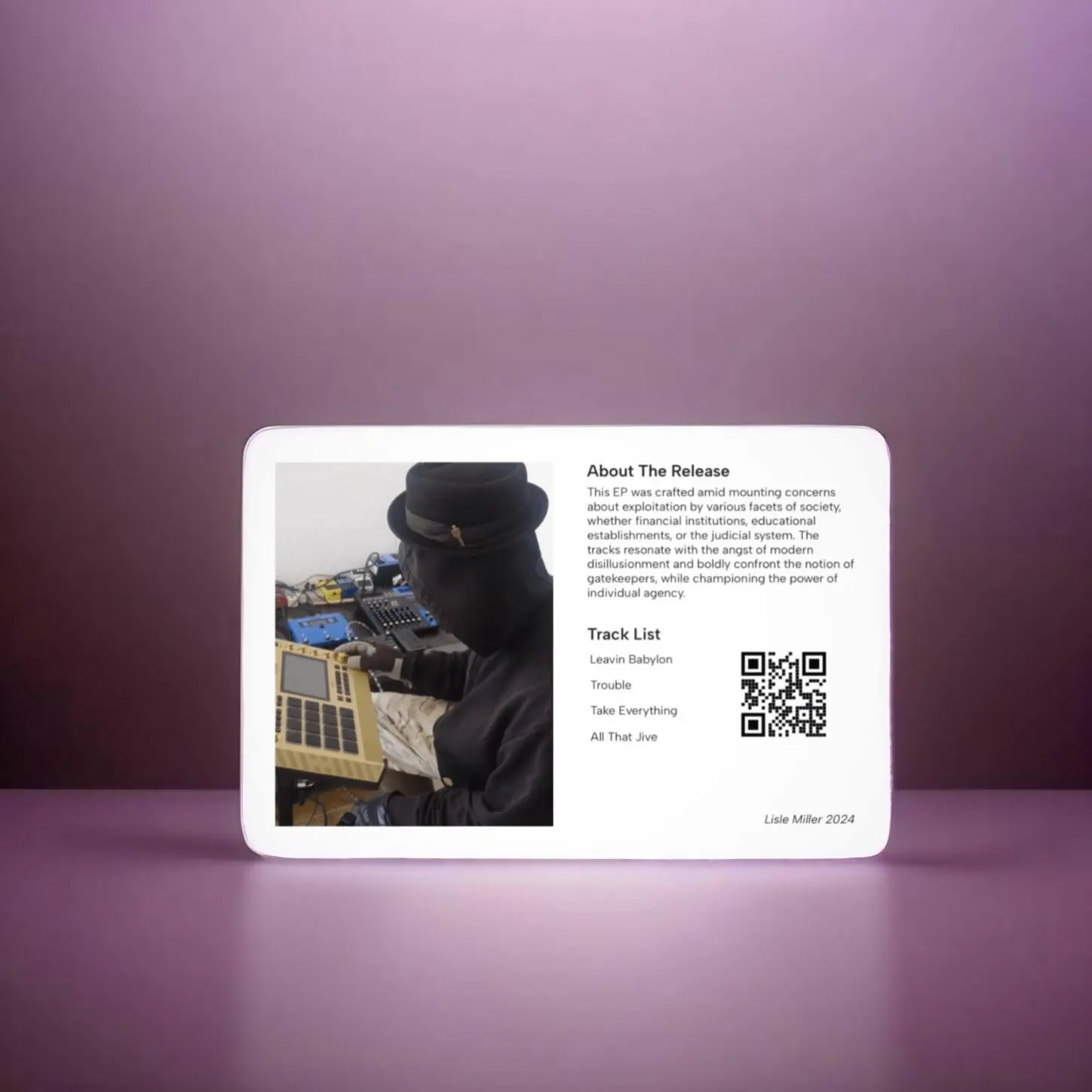 TrendCards: Exclusive Unreleased Tracks QR Postcard