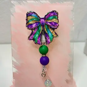 Mardi Gras Bow Badge Reel