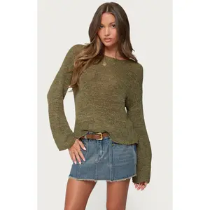 Edikted Women's Drop Shoulder Light Knit Sweater