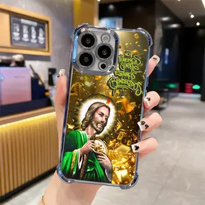 Creative Jesus Pattern Phone case for iPhone 17 Pro Max 16 Plus 15 14 13 12 Full Body Protection Shockproof Soft Silicone Cover 283