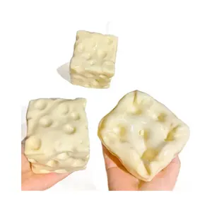 Cheese Squishy Toy with Non-Rebound Plasticity for Stress Relief and Venting