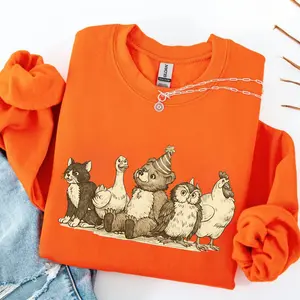 Little Bear SweatShirt, Vintage 90s Cartoon Tee, Youth Kids Graphic Sweater, Cozy Animal Friends Sweatshirt