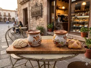 Set of 2 Cafesito y Pan Mug / Coffee / Mexican Artesania / Mexican Sweet Bread / Jarritos / Drinkware Cup for Authentic Mexican Coffee Experience Ceramic Handmade Washable Reusable