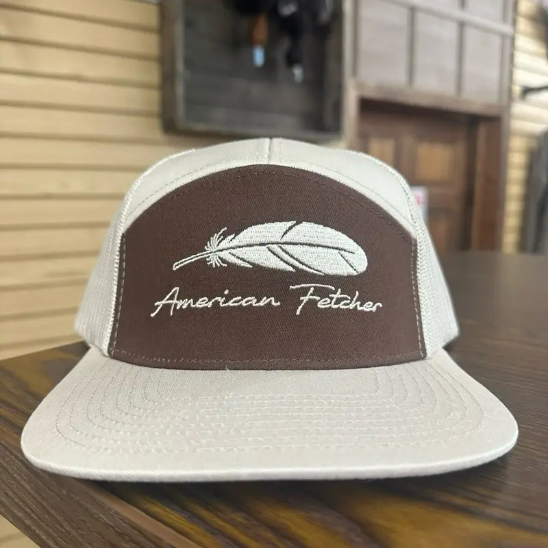 Feather 7 Panel Hat- Khaki/Brown