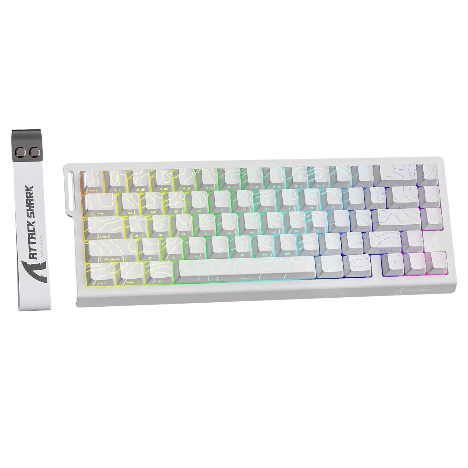 ATTACK SHARK X68 HE 8000Hz Hall Effect Rapid Trigger Keyboard, 0.01mm RT Accuracy Wired Gaming Keyboard with Magnetic Switch, Adjustable Actuation, Rapid Trigger, Snap Tap, RGB Lighting for PC/Mac