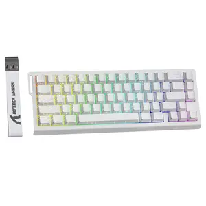 ATTACK SHARK X68 HE 8000Hz Rapid Trigger Keyboard, 0.01mm RT Accuracy Wired Gaming Keyboard with Magnetic Switch, Adjustable Actuation, Rapid Trigger, Snap Tap, RGB Lighting for PC/Mac