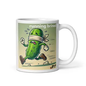Running Brined White glossy mug