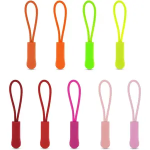 36 Pack Zipper Pulls Replacement Cord Extender for Backpacks, Purses, Handbags, Luggage, Jackets, Clothes - Pull Tab Tags Extension Fixer Suitable for Suitcases, Wallets (Assorted Colors)