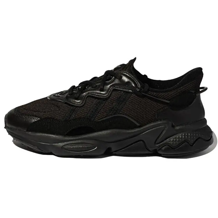 Adidas Ozweego Triple Black' Retro Durable Non-slip Low Top Sneakers Unisex FX6028