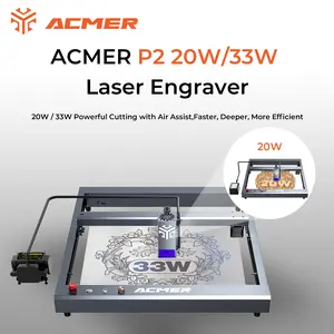 ACMER P2 20W/33W Laser Engraver & Cutter | High Speed DIY Machine | Air Assist Kit Included | APP & WiFi Control | Easy for Beginners