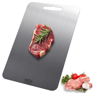 Stainless Steel Cutting Board, Food Grade Titanium Cutting Board, Non-Slip Chopping Board for Kitchen, BPA Free, Easy Clean