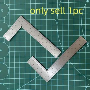 Stainless Steel Right Angle Ruler, 90-Degree Measurement Tool, Durable Rust-Resistant, Essential for Woodworking, DIY Projects, Frame Cutting