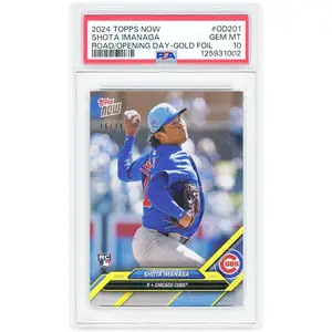 Shota Imanaga Chicago Cubs 2024 Topps Now Road to Opening Day Gold Foil #OD-201 #16/24 PSA Authenticated 10 Rookie Card - Fanatics Authentic Certified