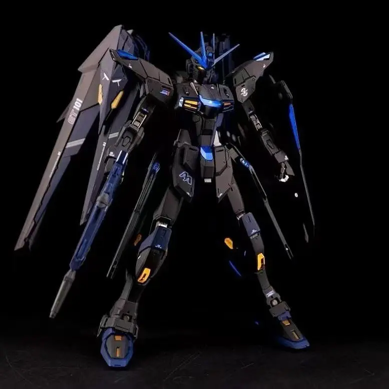 MG Freedom 2.0 Black Phoenix Shadow Gundam Model Kit - Adult-Targeted Collectible Action Figure Toyset, Includes Display Stand and Water Decals