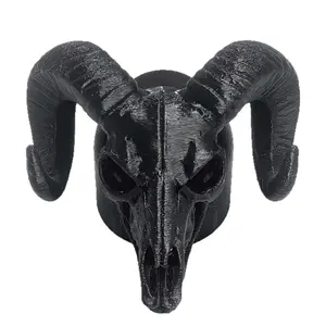 3D Printed Devil Goat Head Ornament, Gothic Home Decor, Horror Collection, Unique Desktop Piece, Gift for Horror Fans, Medieval Gothic Art Craft