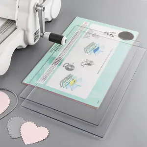 1 Pair Cutting Pads Compatible with BSP & BS Switch Plus Die Cutting Machine Sturdy Clear Polycarbonate Plastic Cutting Plates
