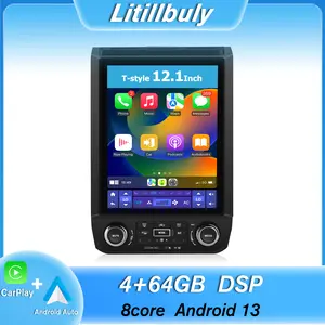 12.1" Android 13 4GB+64GB Car stereo for Ford F150 2015-2020 touch screen, original car with Bang & Olufsen audio system , has Android Auto Wireless Carplay, Bluetooth WIFI supports GPS Navigation