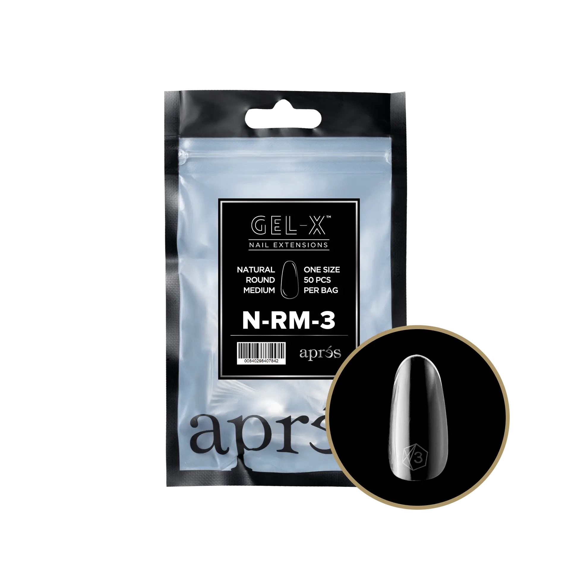 Apres Gel-X Soft Gel Nail Tips for Professional Manicures, Soak-Off Nail Extensions with a Natural Finish, Nail Art