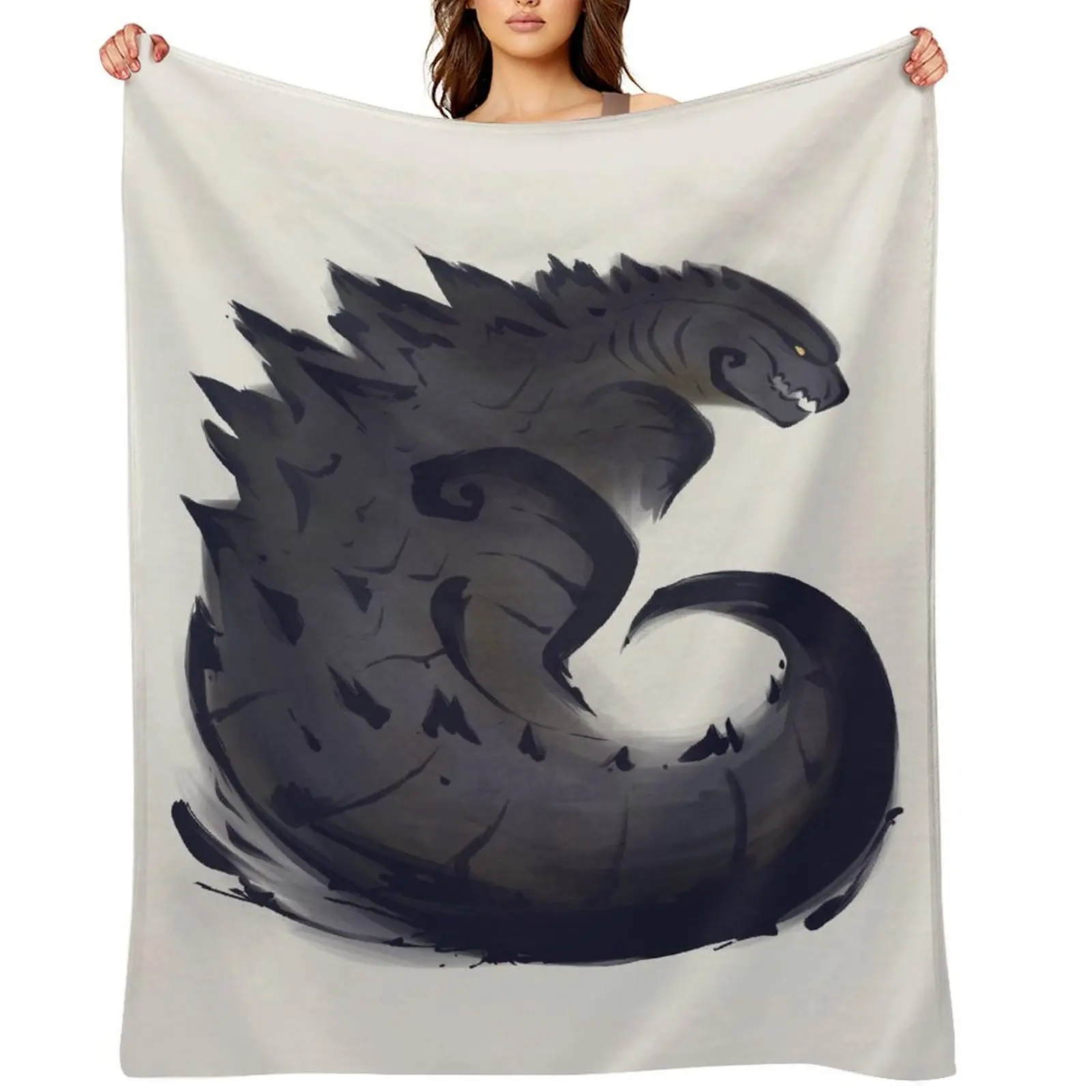 Cute Monster-Themed Fall Throw Blanket For Women Men Winter Nap Cartoon Animals Circle Flannel Blankets Office Camping Car Travel Air Conditioned Quilt All Seasons Soft Plush Bedding Throws Teen Girls Christmas Gift Home Decor Super Cozy Blanket