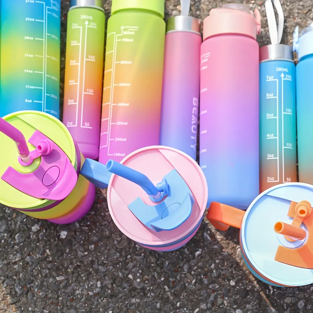 3-Piece Set Large Capacity Gradient Plastic Water Cup Suit-Durable, Leak-Proof, Portable, Free of Phenol A, Suitable for Sports, Travel and Outdoor Fitness-1380/46.6 Oz, 800 Ml/27 Oz and 280 Ml/9.5 Oz Size, Easy to Carry Design and Secure Screw Cap 3-Piece Set Large Capacity Gradient Plastic Water Cup Suit-Durable, Leak-Proof, Portable, Free of Phenol A, Suitable for Sports, Travel and Outdoor Fitness-1380/46.6 Oz, 800 Ml/27 Oz and 280 Ml/9.5 Oz Size, Easy to Carry Design and Secure Screw Cap