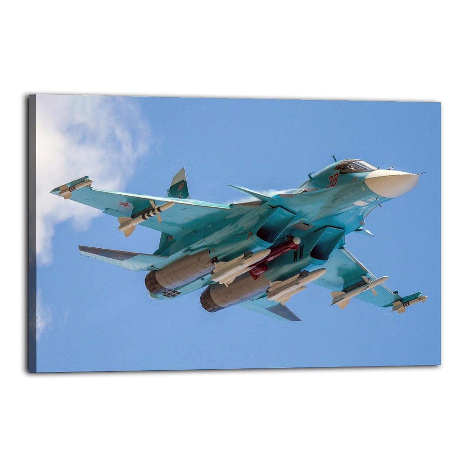 Military Fighter Poster Su-34 Poster Decorative Painting Canvas Wall Art Picture Print Modern Family Bedroom Decor