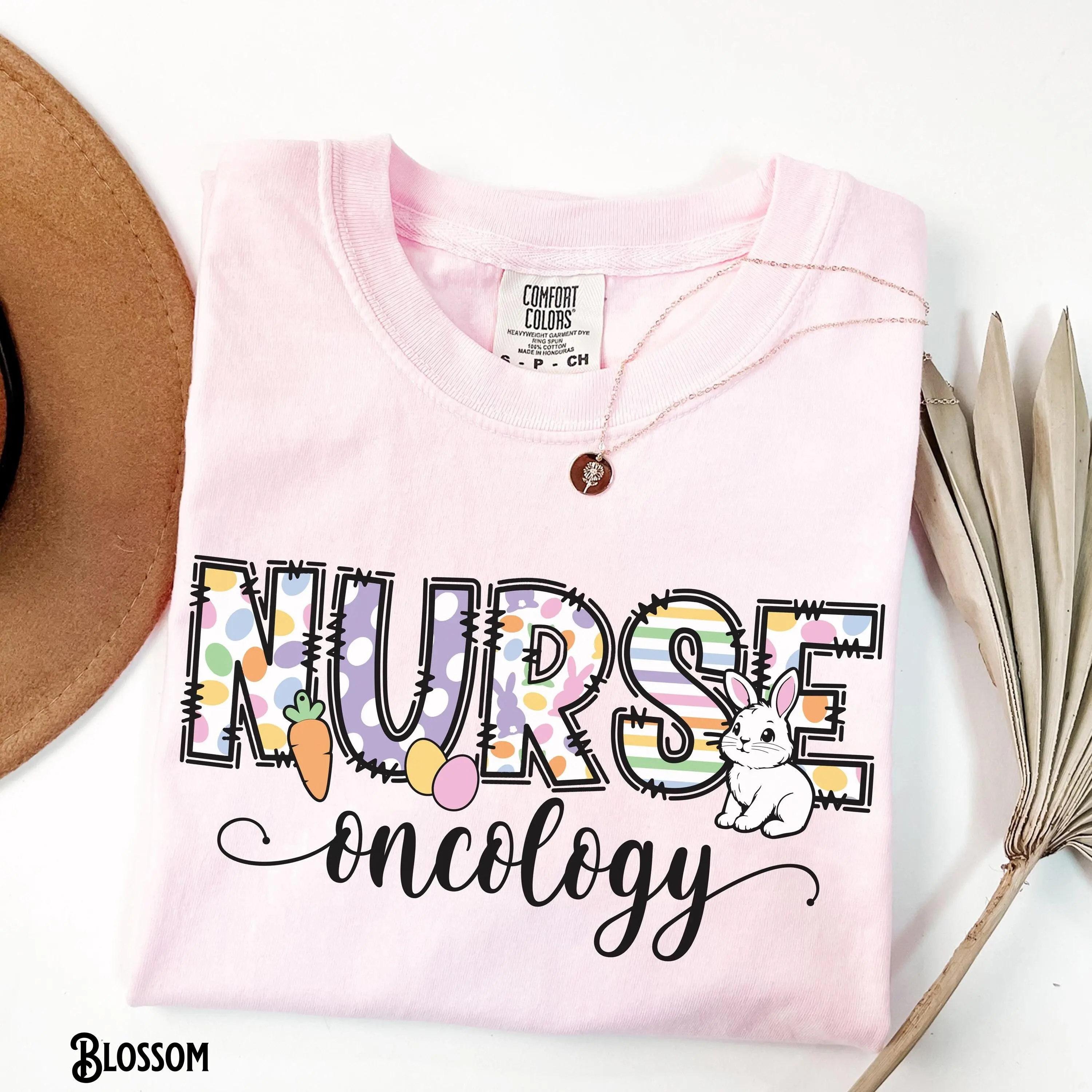 Comfort colors Oncology Nurse Easter Shirt Easter Bunny Onc T Shirt Rn Cancer Nurse Tee Chemo Radiation Hospital Nursing Gift R287CF EaEaster