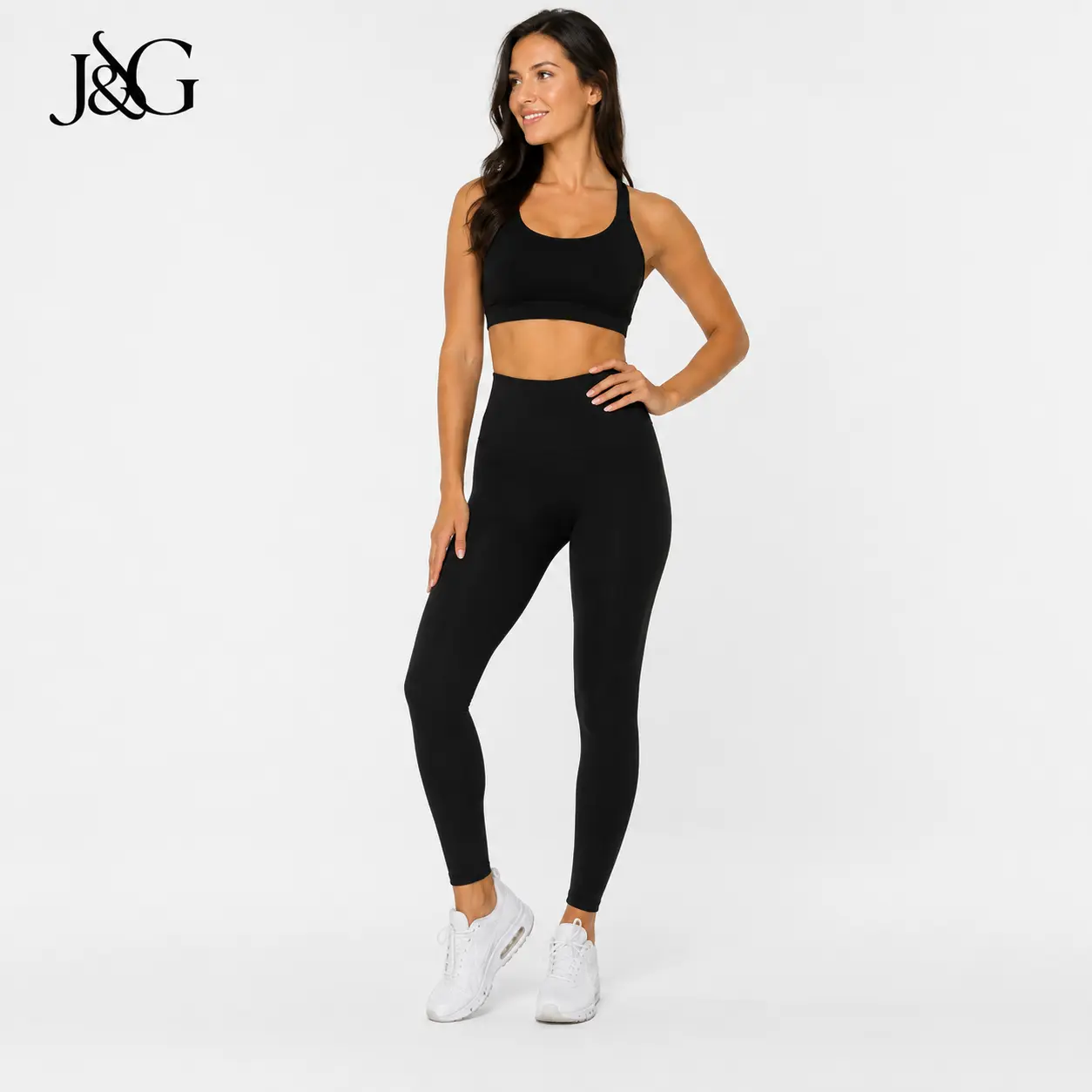 J&G High Waist Women's Leggings | Soft & Stretchy | 75% Nylon 25% Spandex | Workout & Everyday Wear