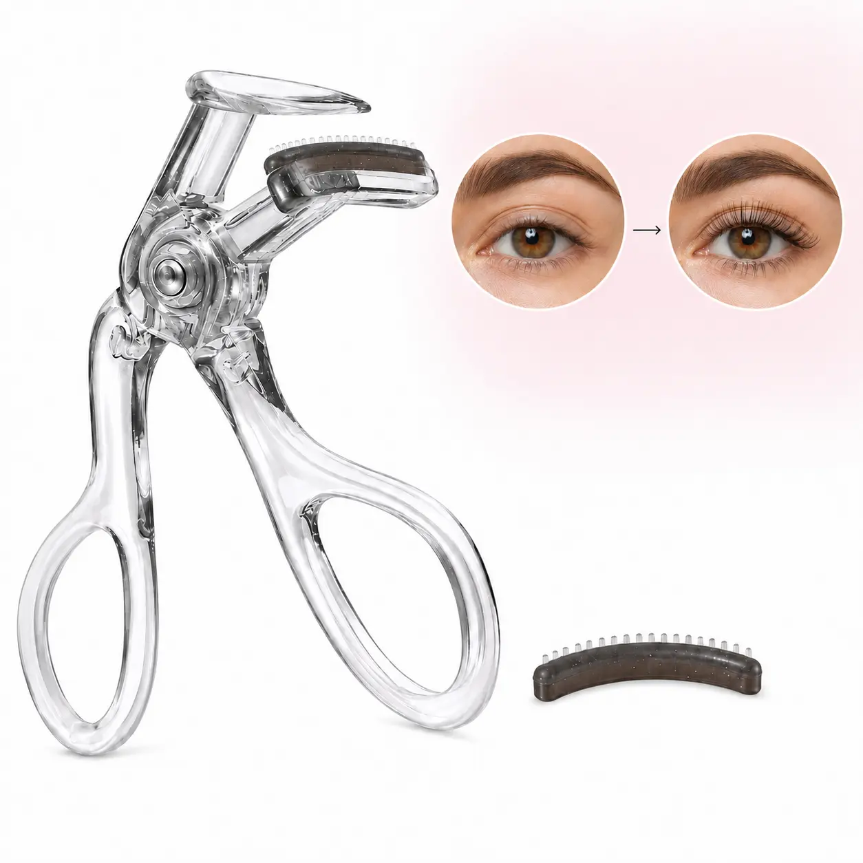 Professional Eyelash Curler for Women, Wide-Angle or Precision Root Curling Tool, Natural Lift Lash Curler, Easy-Grip Makeup Beauty Accessory