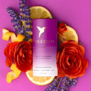Freedom Eco-friendly lavender Deodorant - Ewg Verified & Clinically Proven, Made with Organic Essential Oils, 100% Vegan and Natural Body Care 1.9Oz