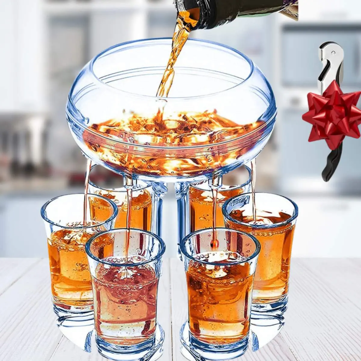 ElysianPour™: Plexiglass Shot Dispenser & Holder Set