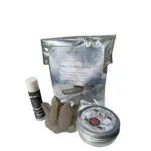 Onyx Stretched Ear Care Box | Stretched Ear Deodorant | Tunnels Plugs Body Jewelry Care| Stretched Ear Balm and Soap For Gauges