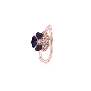 Pandora Moments Deep Purple Pansy Flower Ring 180764C01-52