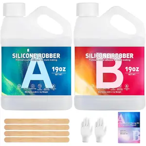 Mold Making Kit, 38.8oz 10A Elastic Liquid Silica Gel for Casting  molds and Candle & Soap Mold,Fast Cure Translucent   Rubber