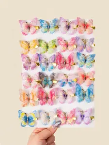 6 Pieces Butterfly Hair Clips, Hair Clip Set for Women, Durable Bb Type Hairpins, Non-Damaging Hair Accessories, Elegant Style for All Seasons
