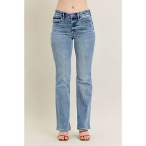 Judy Blue Mid Rise Bootcut Denim Jeans 82337, Spandex, Cotton