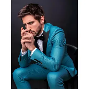 GLITTER MEN’S SUIT SET! 2-Piece Sparkle Tuxedo (Jacket+Pants) | Slim Fit Wedding Groomsmen Suit | Prom, Party, Formal Event #GroomStyle #WeddingSeason #SparkleOutfit Fabric Menswear