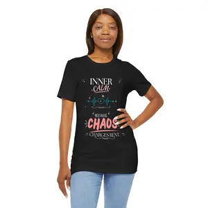 Inner Calm Because Chaos Charges Rent T-Shirt | Relaxed Graphic Tee