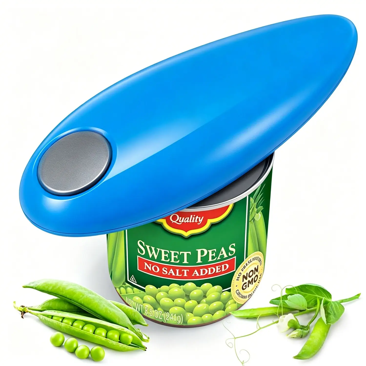 Electric can opener, suitable for almost all can sizes, with smooth edges, designed specifically for seniors and people with arthritis; automatic can opener, one-touch electric can opener, a handy kitchen tool