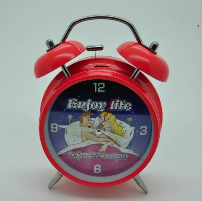 Enjoy Life Funny Sarcastic Vintage Classic Bell Alarm Clock Desktop Mechanical Bell