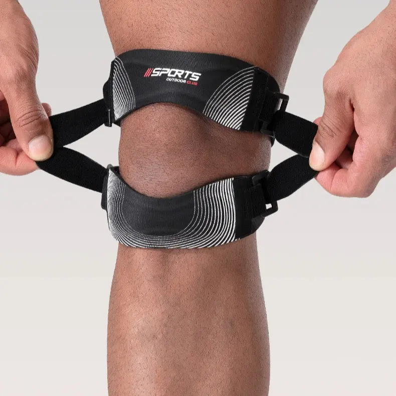 Unisex Patella Knee Strap 2-Pack, Adjustable Non-Slip Sporty Protective Gear for Running, Joint Relief & Patellar Tendon Support, Two-Pack