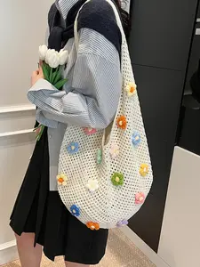 Summer New Beach Vacation Style Casual Fashion Women's Large Capacity Shoulder Woven Bag, Handbag Shopping Bag for Beach & Travel